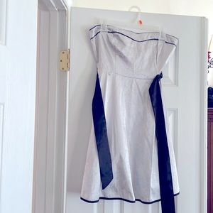 Dress,  size 11, silver white flowers.